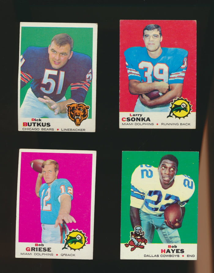 1969 Topps Football Set Break Pricing Info (No Limit) with 5 BONUS '58 Auto Spots