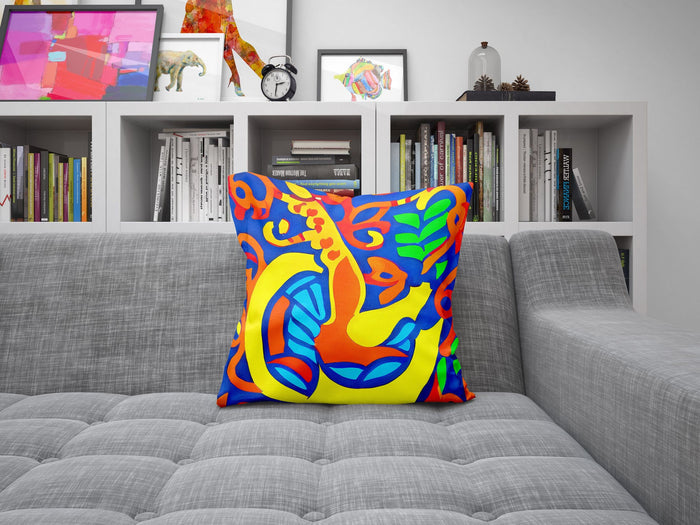 Abstract Original Art Throw Pillow, Abstract Pillow Case, Soft Pillow Cases, Colorful Pillow Case, Modern Pillow, 18 X 18 Pillow Covers