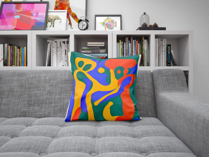 Abstract Throw Pillow, Throw Pillow Cover, Abstract Throw Pillow Cover, Artist Pillow, Colorful Pillow Case, Contemporary Pillow