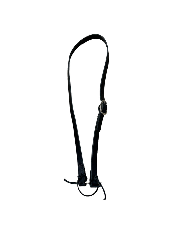 Black Working Headstall horse size made from bridle leather and ready for everyday use