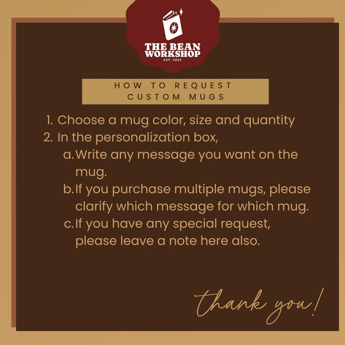 Custom Mug - The Bean Workshop -