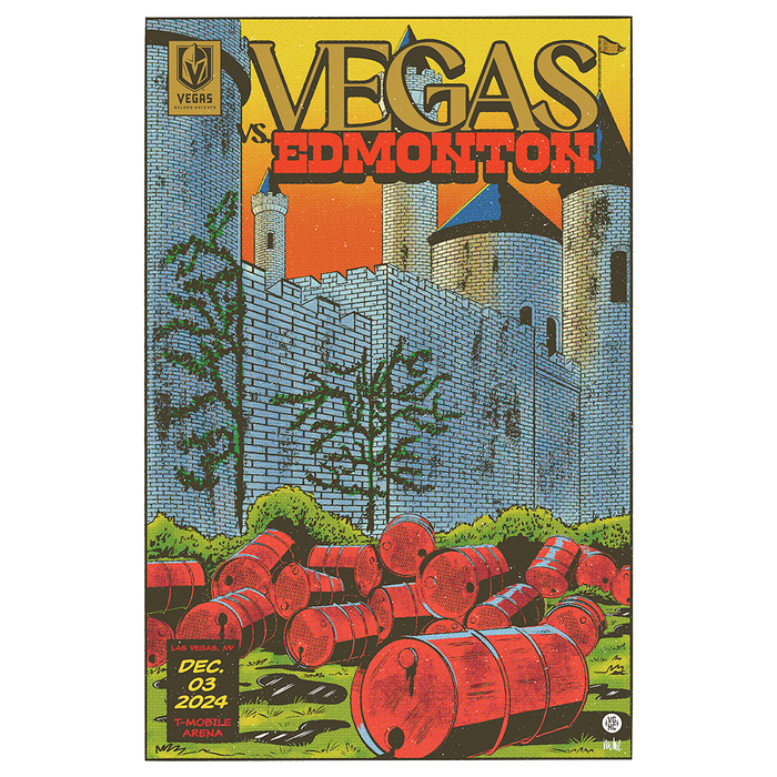 EDM vs. VGK Game Knight Poster - 12/3/2024 - Décor