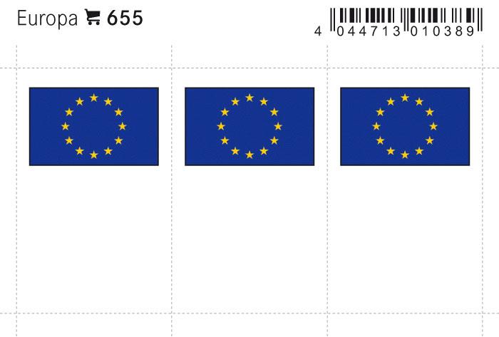 Europe Flag Labels
