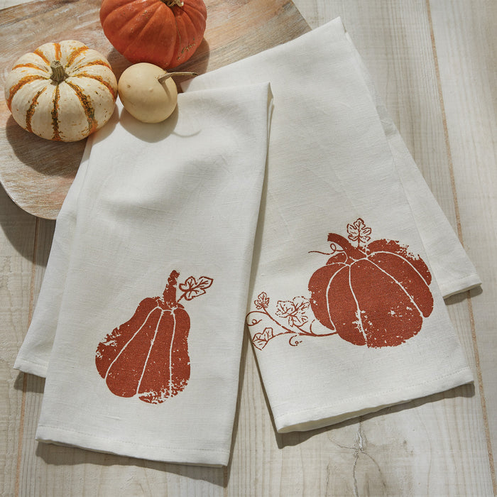 fall farmhouse GOURD FOIL PRINTED TOWEL