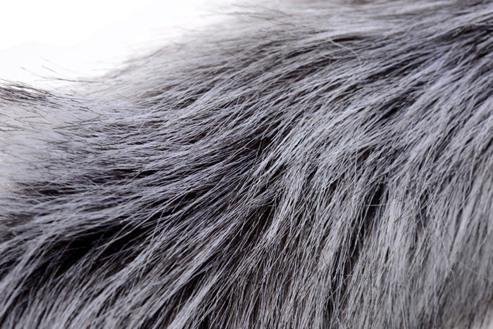 Grey Wolf Tail Anal Plug and Ears Set