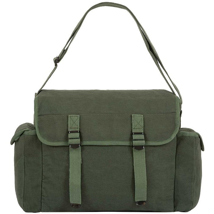 highlander olive green webbing canvas haversack