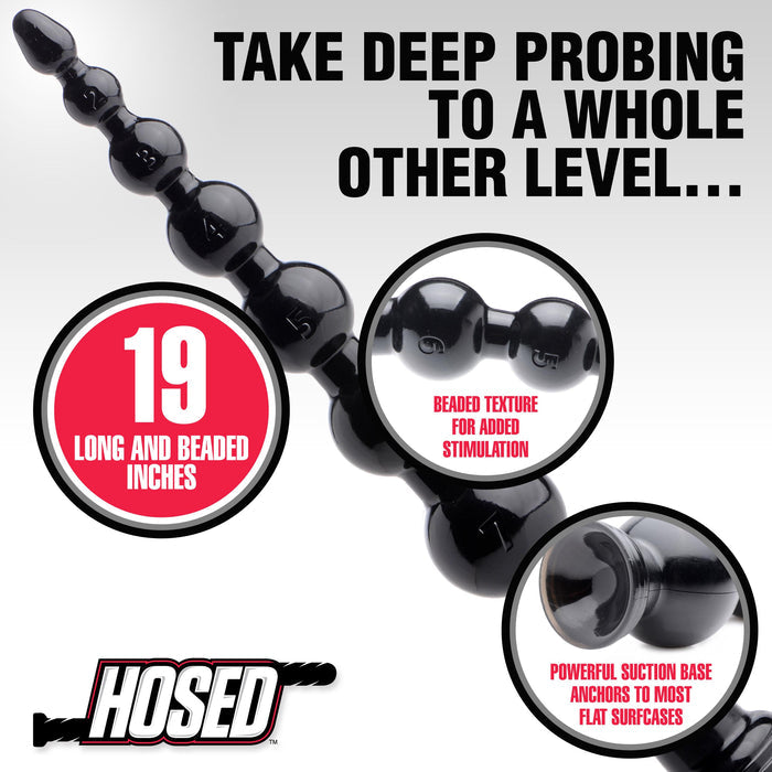 Hosed 19 inch Graduated Beaded Anal Snake