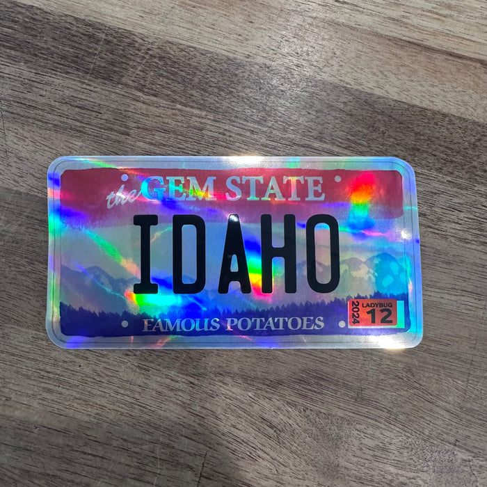 Idaho License Plate Holographic Sticker