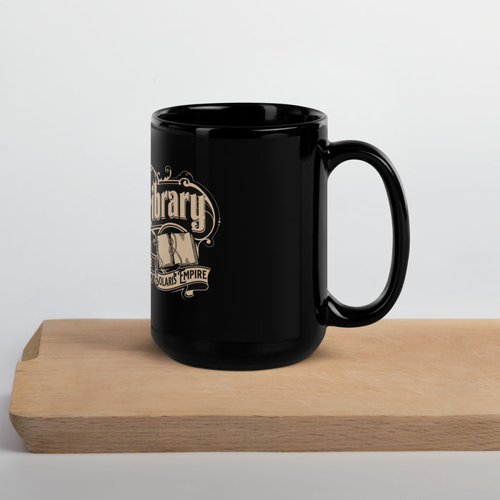 Imperial Library Apprentice Black Glossy Mug - The Bean Workshop - Air Awakens, Bookish Accessories, coffee mug, Elise Kova, Elise Kova Merch, Imperial Library Apprentice, Mug, Vhalla Yarl Solaris