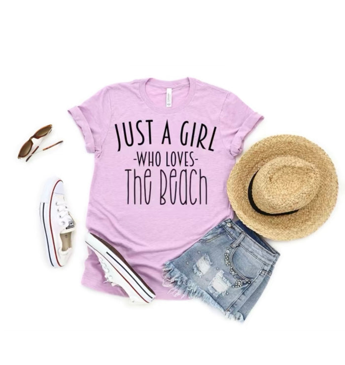 just a girl who loves the beach t shirt
