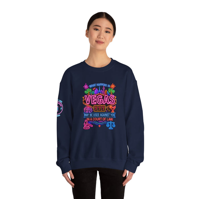 Las Vegas Neon "What Happens In Vegas" Crime Con 26' (Design 2) Crewneck Sweatshirt