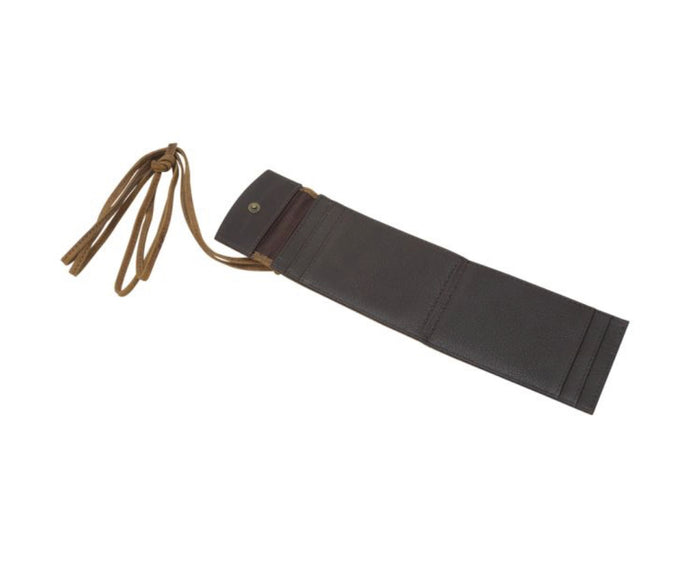 leather ID case with lanyard