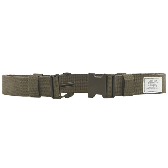 open quick release buckle of mil tec army olive belt 50mm