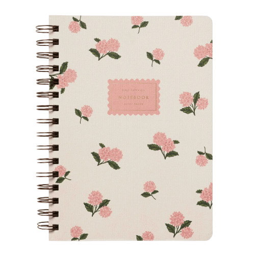 Rifle Paper Co. Paper Pink Hydrangea Spiral Notebook