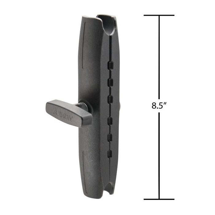 The Robust™ Series features an 8.5-inch black vertical handle with side knob, metal mount shaft, and 38mm (1.5 inch) ball compatibility, shown against a white background.