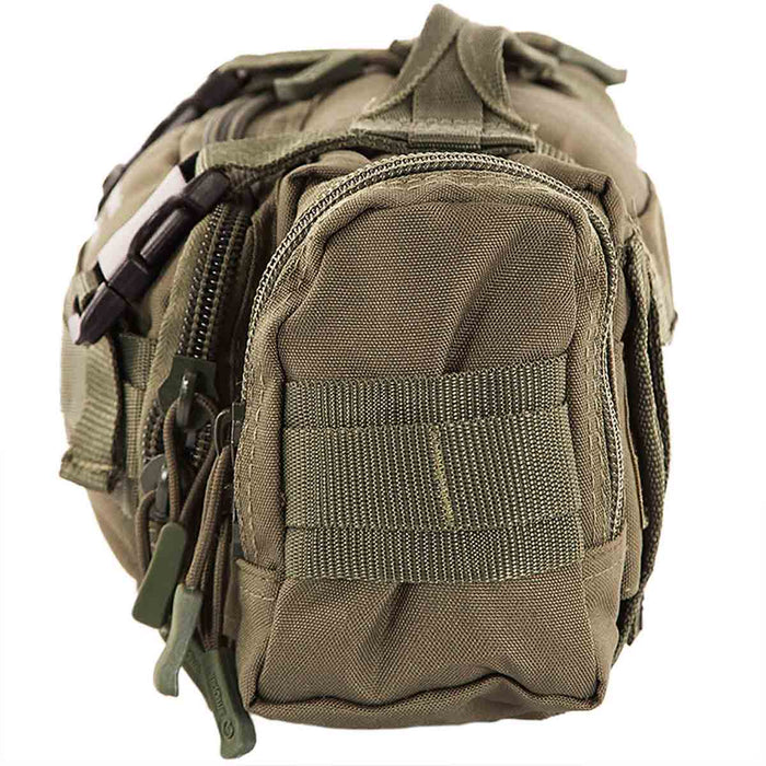 side view snugpak response pak olive green