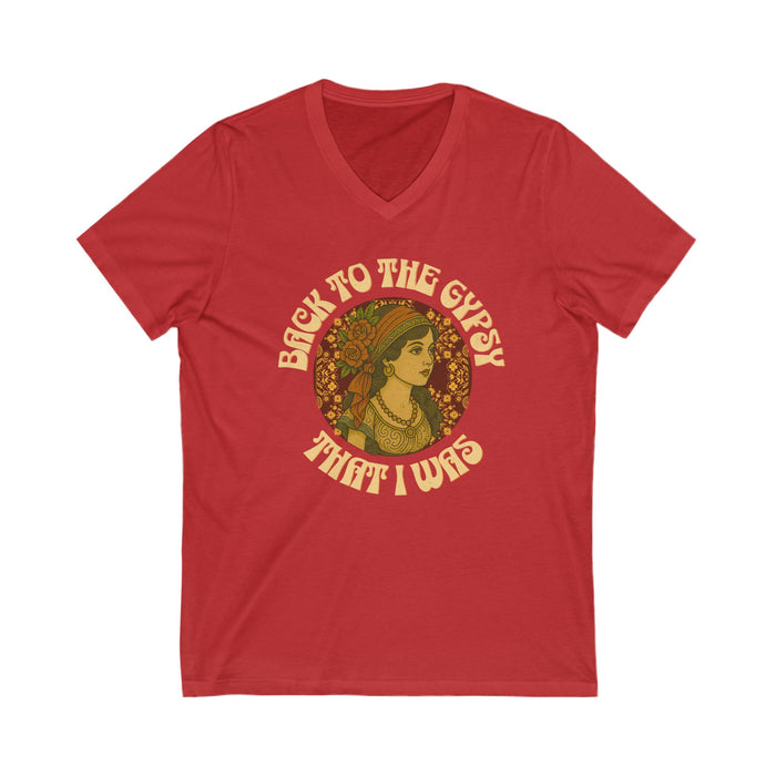 V-Neck Tee - Lyrics inspired tee - Back To The Gypsy That I Was - New 2025