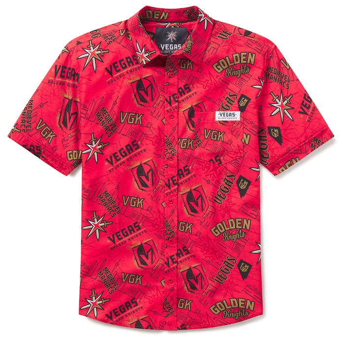 Vegas Golden Knights Repeat Logo Button-Up Shirt - Shirt