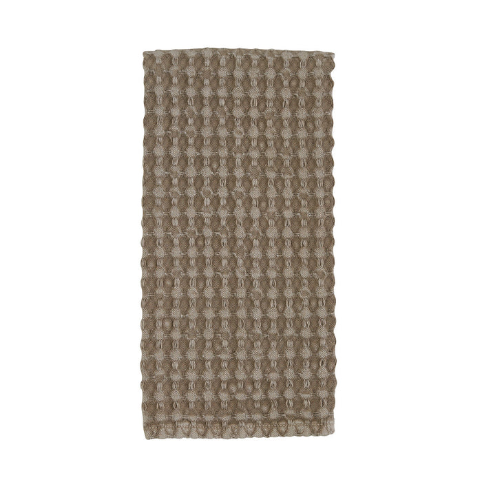 rustic WAFFLE WEAVE TOWEL - TAN