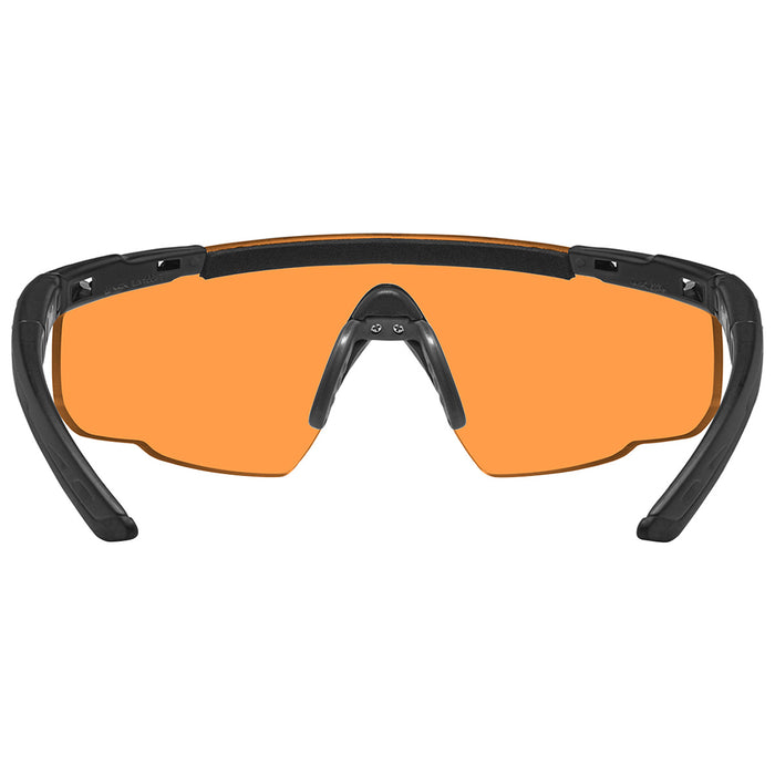 rear lens view of wiley x light rust saber advanced ballistic glasses