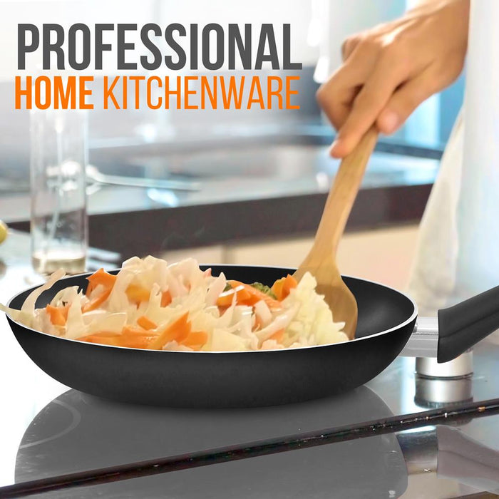 10'' Large Open Fry Pan - Non-Stick High-Qualified Kitchen Cookware With Black Inside And Black Outside (Works With Model: Nccwa13)