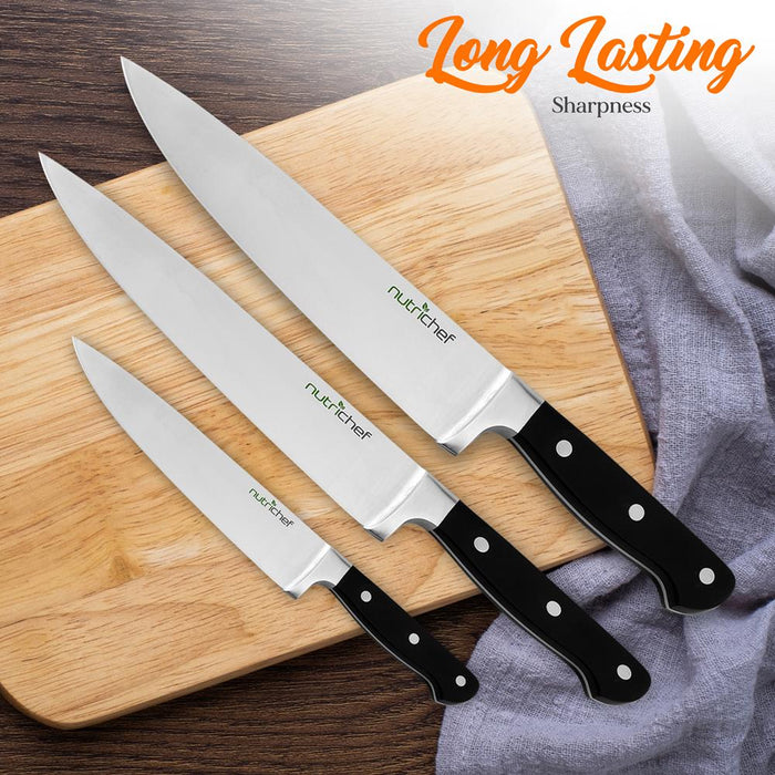 13-Piece Knife Set with Block, Precision German Steel, Built-In Sharpener