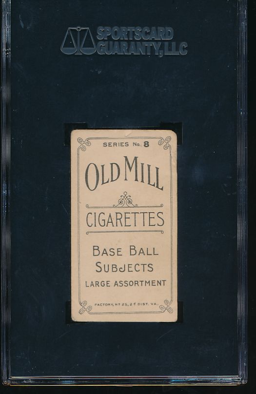 1910 t210-8 Old Mill Series 8 Charlie Seitz SGC 30/2 GD 6107