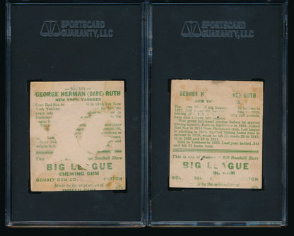 1933 Goudey Mega Mixer Break featuring TWO Babe Ruth cards (Limit 10)