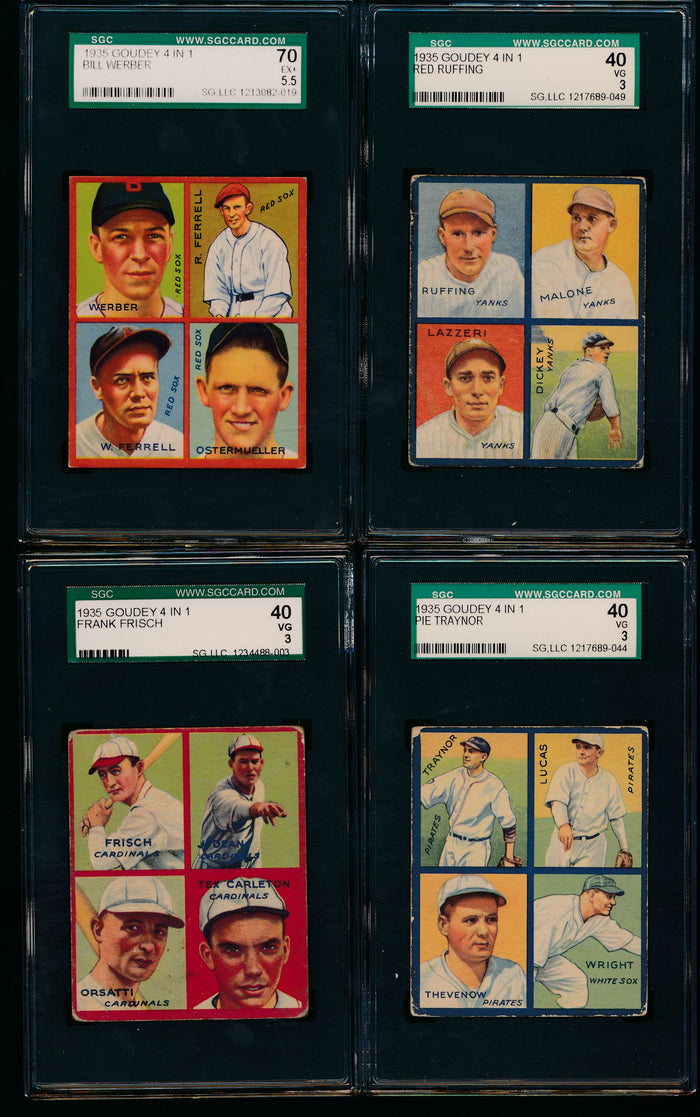 1935 Goudey 4-in-1 Complete Set Group Break (Limit 4) All SGC Graded