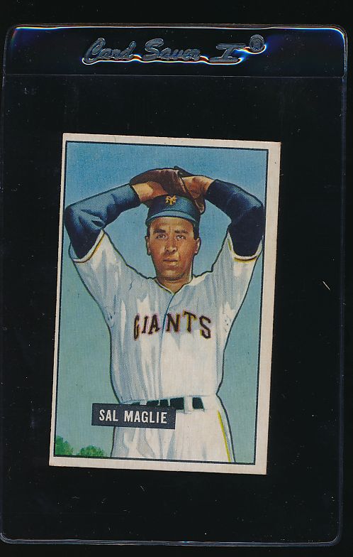 Scan of 1951 Bowman 127 Sal Maglie EX