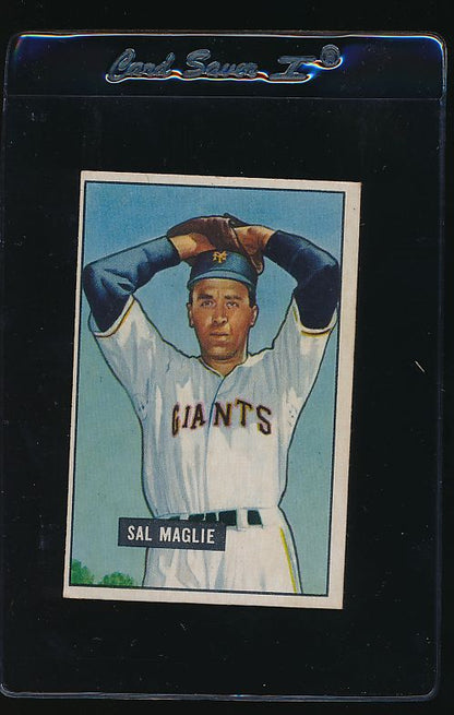 Scan of 1951 Bowman 127 Sal Maglie EX