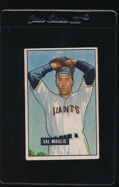 Scan of 1951 Bowman 127 Sal Maglie VG-EX