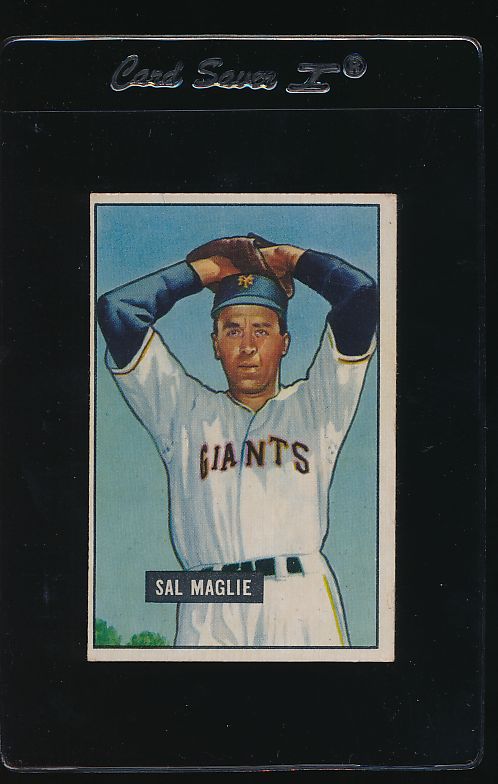 Scan of 1951 Bowman 127 Sal Maglie VG-EX