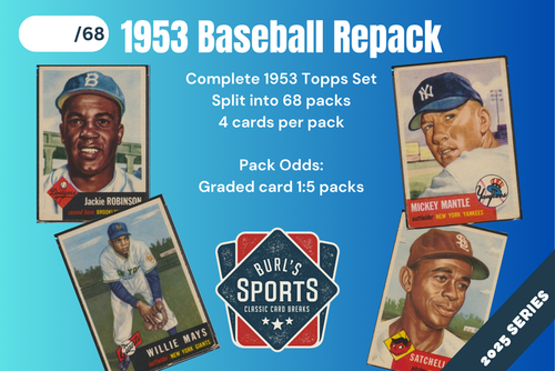 1953 Topps Baseball Set Break Repack ~ Burl's Classic Cardboard