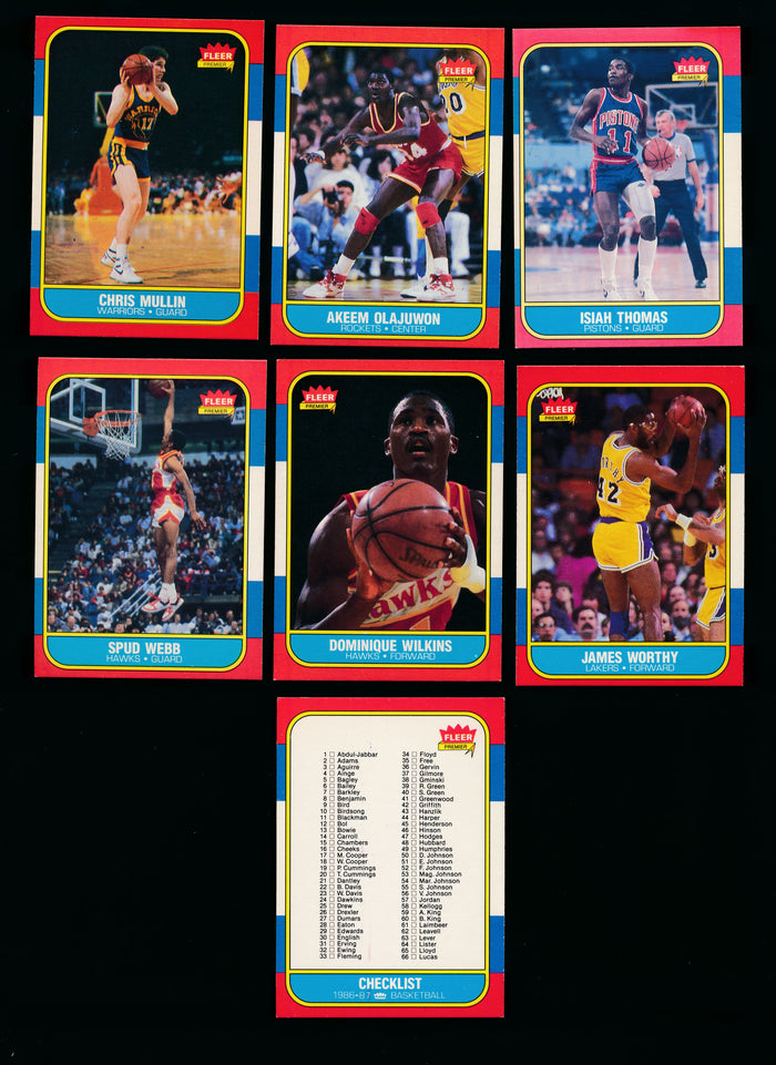 1986 Fleer Basketball Compete Set Group Break (includes stickers) Limit 15