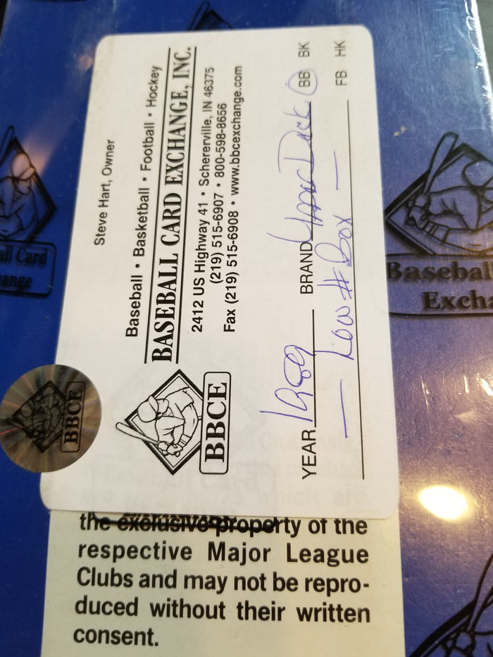 1989 Upper Deck Baseball Group Box Break #3