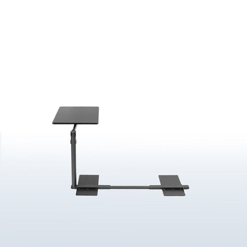 Height adjustable swivel couch desk for eating or for working on a laptop.