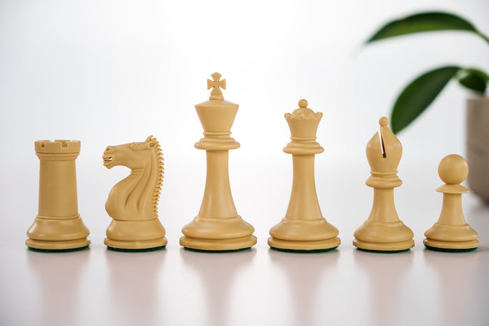 3 3/4" Emisario Player Chess Pieces - Brown and Tan - Piece - Chess-House