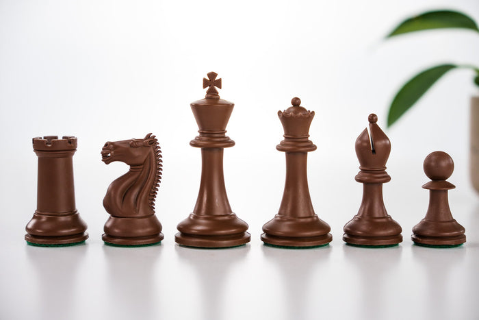 3 3/4" Emisario Player Chess Pieces - Brown and Tan - Piece - Chess-House