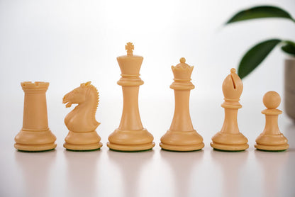 3 7/8" Hastings Black & Natural Chess Pieces - Piece - Chess-House