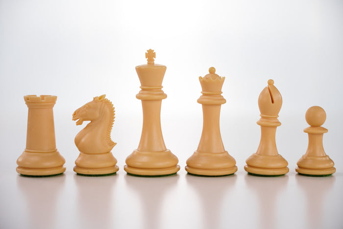 3 7/8" Hastings Black & Natural Chess Pieces - Piece - Chess-House