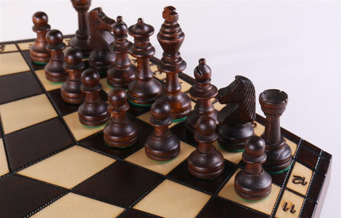 3 Player Large Wood Chess Set - Chess Set - Chess-House