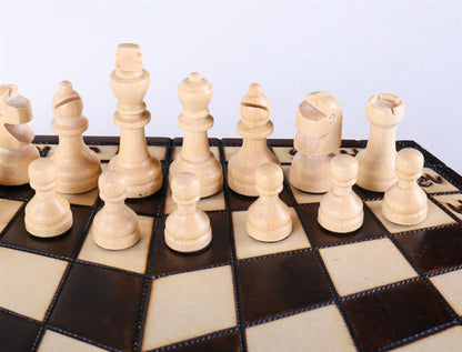 3 Player Medium Wood Chess Set - Chess Set - Chess-House