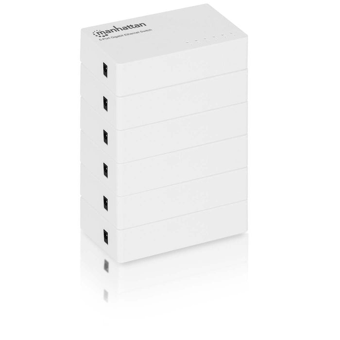 5-Port Gigabit Ethernet Desktop & Wall Mount Network Switch | 6-Pack | Plug & Play | Fanless