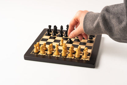 8" Magnetic Travel Chess Set in Black and Boxwood - Chess Set - Chess-House