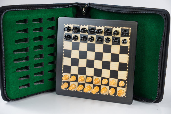 8" Magnetic Travel Chess Set in Black and Boxwood - Chess Set - Chess-House