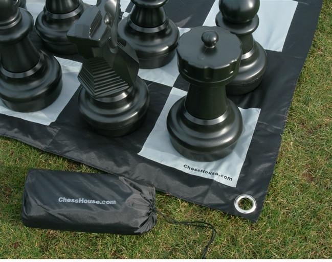 9 Ft. Quickfold Nylon Chessboard for 25" Giant Chess - Board - Chess-House