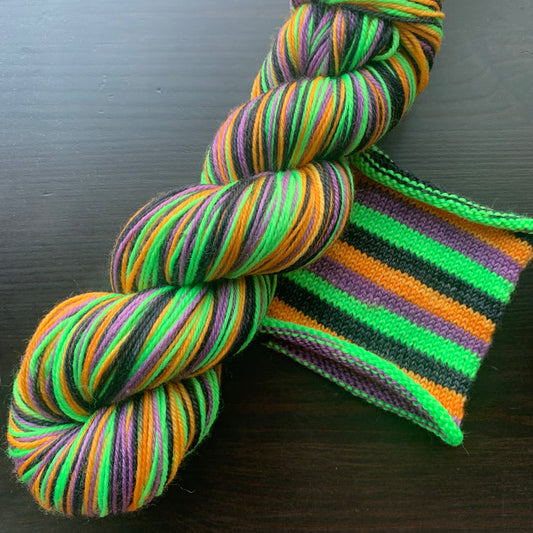 Trick Or Treat - Self Striping Merino Nylon Sock