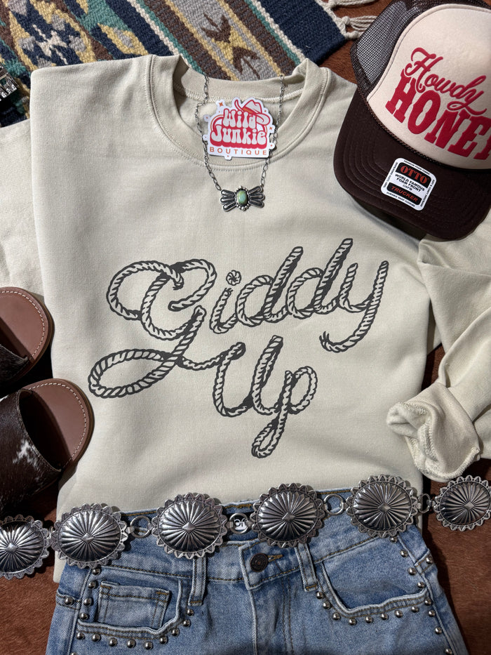 Giddy Up Twisted Rope Graphic Sweatshirt