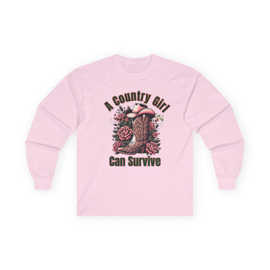A Country Girl Can Survive Long Sleeve Tee | NEW 2025